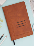 Graham - A5 Notebook: Hardbound with Faux Leather- Brown