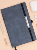 Myer - A5 Notebook: Hardbound with Faux Leather - Blue