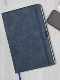 Cambie NS- A5 Notebook: Hardbound with Faux Leather - Blue