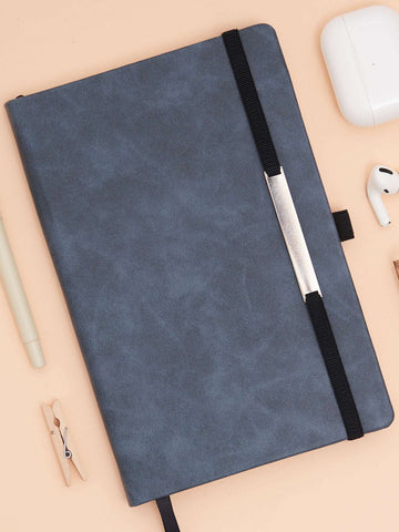 Myer - A5 Notebook: Hardbound with Faux Leather - Blue