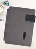 Primo- Refillable A5 Notebook: Slip Jacket Organizer - Grey + Black
