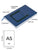 Edgemont Diary - A5 Hardbound Faux Leather 192 Pages Notebook - Blue