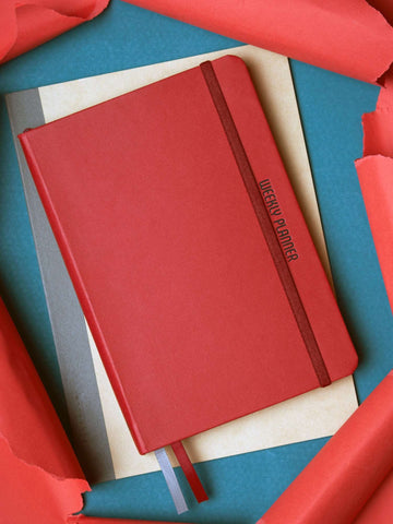 Organise- It Hardbound A5 Weekly Planner - Red